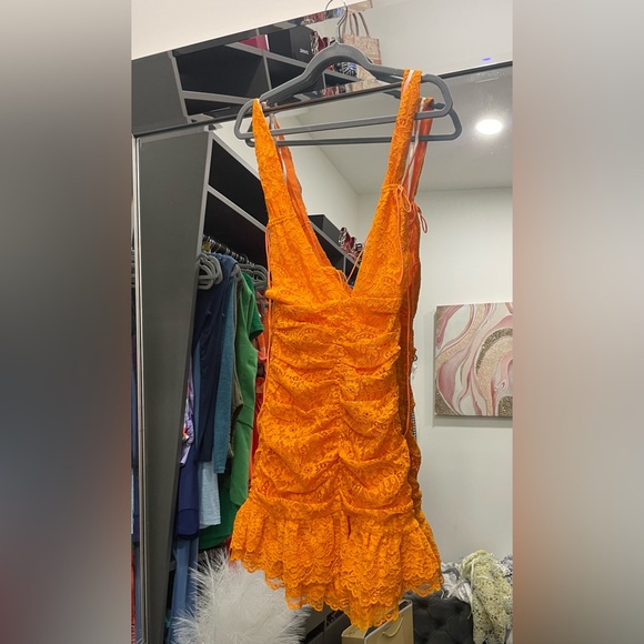 NWT- For Love & Lemon Orange Dress - Picture 4 of 5